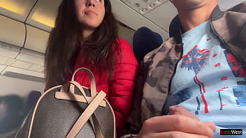 Risky public jerking off on a plane full of people public dick flashing