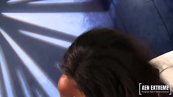 Cumming on monica foster's tight black ass with his bwc