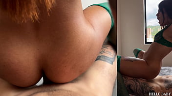 Hot girl in green lingerie gets fucked in her ass and vagina michy perez