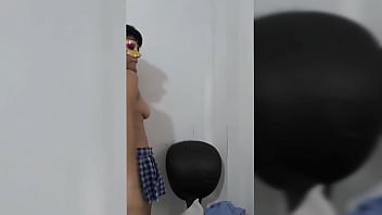 The latina student rebels against the system and shows off her beautiful body in front of her cell phone camera