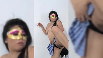 The latina student rebels against the system and shows off her beautiful body in front of her cell phone camera