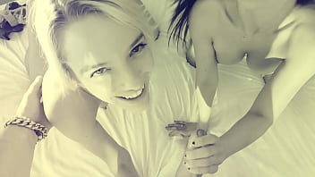 My wife invited her blonde pornstar friend for threesome kenna james