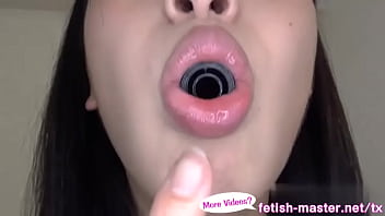 Japanese asian tongue spit fetish