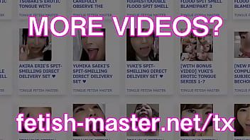 Japanese asian tongue spit fetish