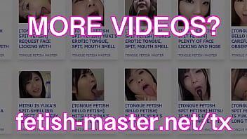 Japanese asian tongue spit fetish