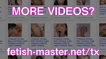 Japanese asian tongue spit fetish