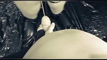 Peeing on milf ass and boobs