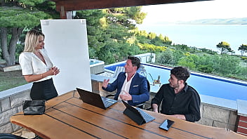 Seductive babe shalina devine treats new client to an intense dp threesome with her assistant gp3325