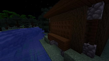 Minecraft milf gets stuck in bed