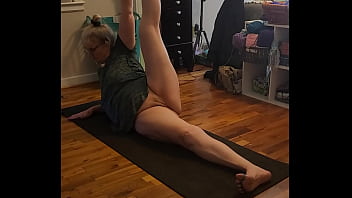 Sexy mature yoga