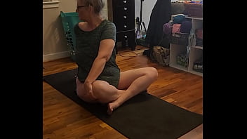 Sexy mature yoga