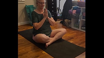 Sexy mature yoga