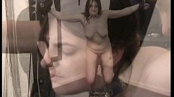 Brunette bdsm amateur slave tied up by master