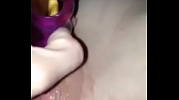 Pink dildo in sweet pussy