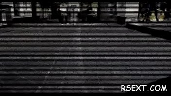 Girl gives hand and oral stimulation