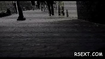 Girl gives hand and oral stimulation