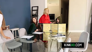 Teen bffs spice up a boring game night by sharing stud's cock in foursome