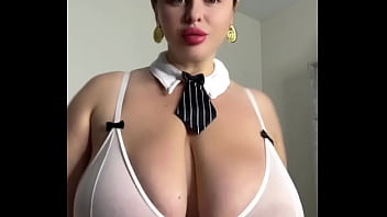 Milf wife with huge halos of natural tits wants two cocks at once ready to do it