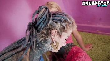 Alt inked girls in hot strap on tease