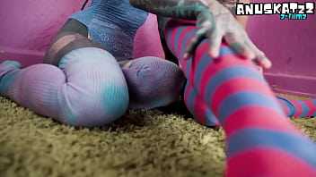 Alt inked girls in hot strap on tease