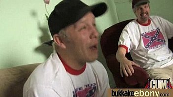 Ebony girl gang banged and covered in cum 21