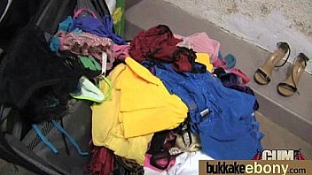 Huge cocks cover their black face in cum 6