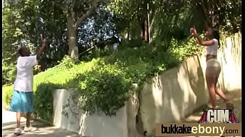 Ebony gets fucked in all holes by a group of white dudes 5