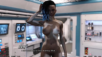 Stranded in space #170 hot black vitiligo girl and doctor starts a make out session