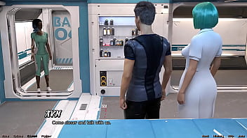 Stranded in space #170 hot black vitiligo girl and doctor starts a make out session