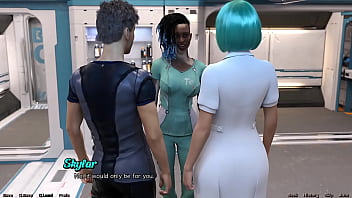 Stranded in space #170 hot black vitiligo girl and doctor starts a make out session