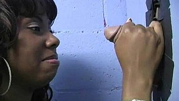 Glory hole cock sucking for hot cum 5