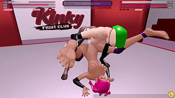 Germaine vs patty pink kyfc sexfight strap on sex fight game video match lesbian