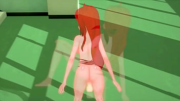 Sexy anime redhead fucked raw with facial hentai anime