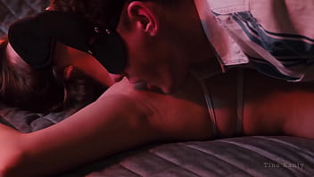 My submissive man licks my perfect boobs and armpits