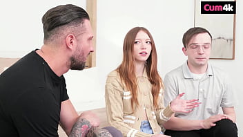 Spinner cum slut rides fat dick after cuck boyfriend's cock fails her