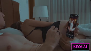 Why step mom jerks step son in share bed till he fucks spoon missionary & cums in mouth swallow