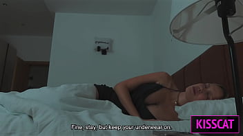 Why step mom jerks step son in share bed till he fucks spoon missionary & cums in mouth swallow