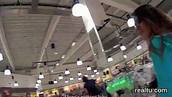 Stunning czech chick was seduced in the hypermarket and shagged in pov