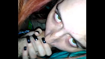 My slut wife sucks dick while i rub her cunt with foot