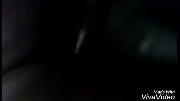 Silent orgasm for thick ebony visitor