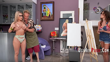 Freeuse tutor fucks his painting students Freeuse tutor fucks his painting students