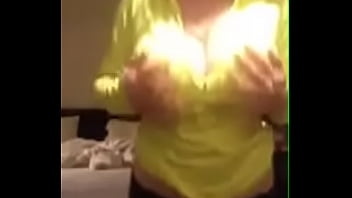 Busty nerd striptease