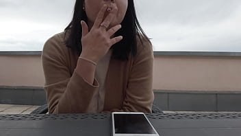 Smoking on the taras with my girlfriend two videos