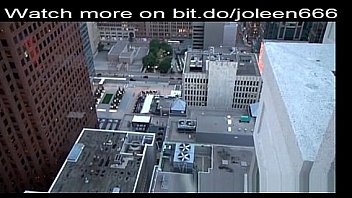 Crazy russian girl gives blowjob from tower