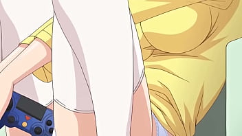 Attrapé ma demisoeur vierge de 18 ans en train de se masturber avec le contrôle de ma console hentaï