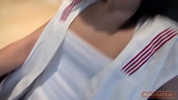 Receptionist takes sperm sample and gets horny