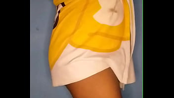 Ebony dancing naked while touching her breast pussy and slapping her ass