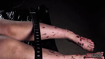 I've punished the feet of this pain slut with hot wax