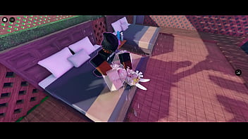 Blonde roblox bitch gets humped and used