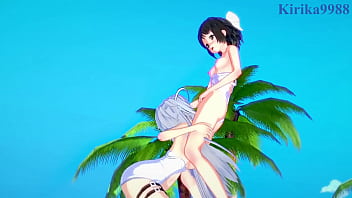 Miku kohinata and laura bodewig lesbian play symphogear & infinite stratos hentai